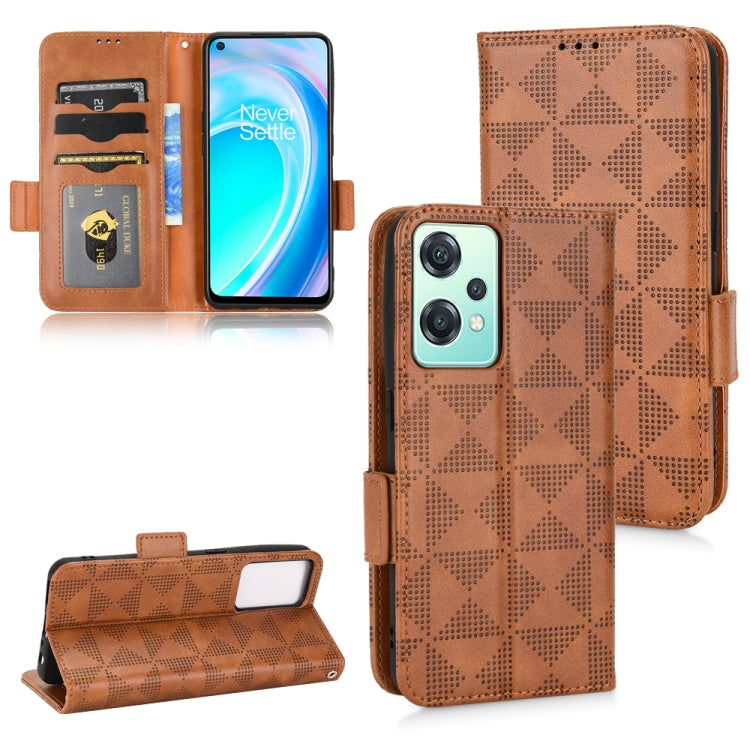 Symmetrical Triangle Leather Phone Case, For OnePlus Ace 2 5G, For OnePlus Nord N20 5G, For OnePlus Nord 2T 5G, For OnePlus Nord CE 5G