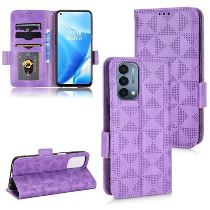 Symmetrical Triangle Leather Phone Case, For OnePlus Nord N200 5G, For OnePlus Nord CE Lite 5G/Realme 9 Pro