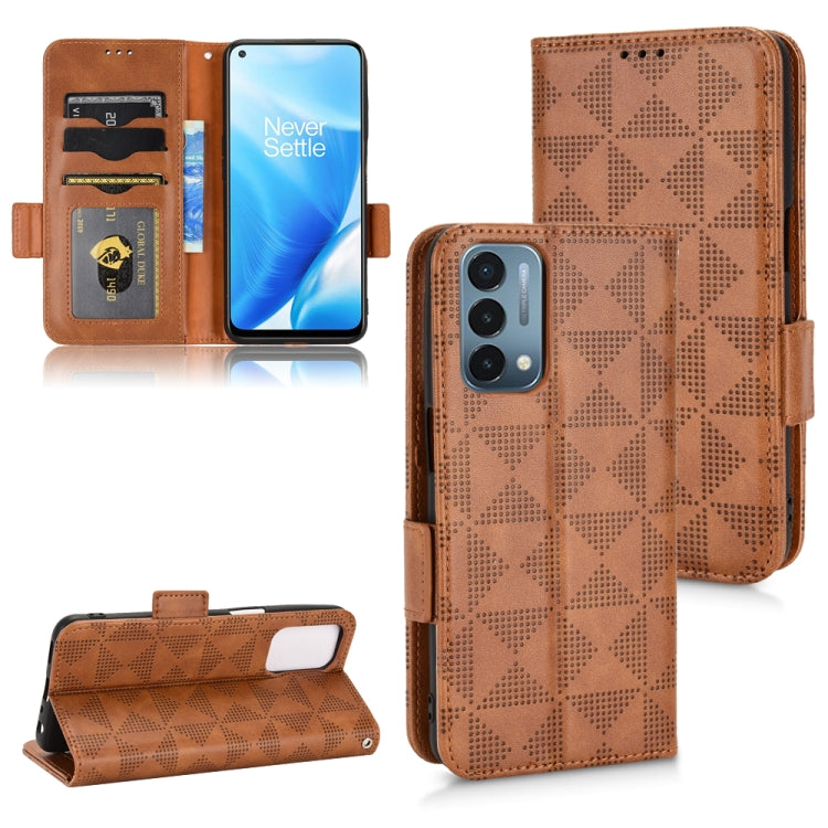 Symmetrical Triangle Leather Phone Case, For OnePlus Nord N200 5G, For OnePlus Nord CE Lite 5G/Realme 9 Pro