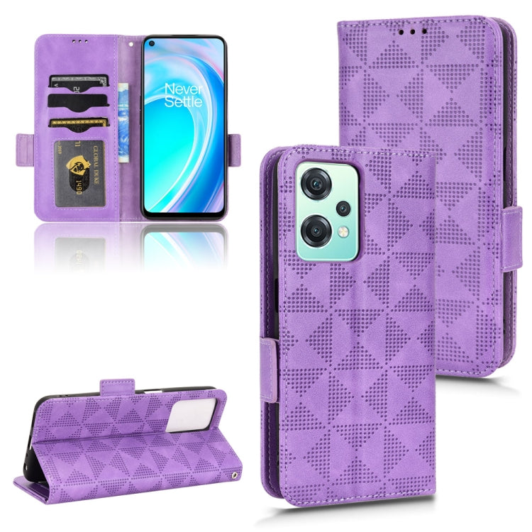 Symmetrical Triangle Leather Phone Case, For OnePlus Nord N200 5G, For OnePlus Nord CE Lite 5G/Realme 9 Pro