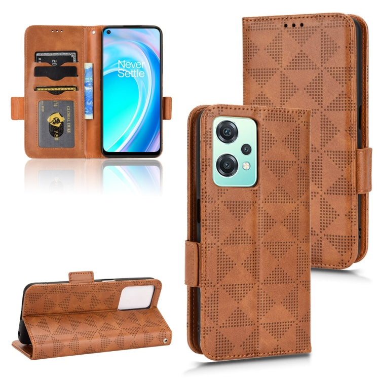 Symmetrical Triangle Leather Phone Case, For OnePlus Nord N200 5G, For OnePlus Nord CE Lite 5G/Realme 9 Pro