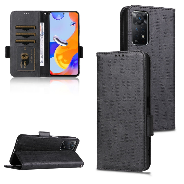 Symmetrical Triangle Leather Phone Case, For Xiaomi Redmi Note 12 5G Global, For Xiaomi Redmi Note 11 Pro Global, For Xiaomi Redmi 10A / 9C, For Xiaomi Redmi 10C