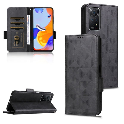Symmetrical Triangle Leather Phone Case, For Xiaomi Redmi Note 12 5G Global, For Xiaomi Redmi Note 11 Pro Global, For Xiaomi Redmi 10A / 9C, For Xiaomi Redmi 10C