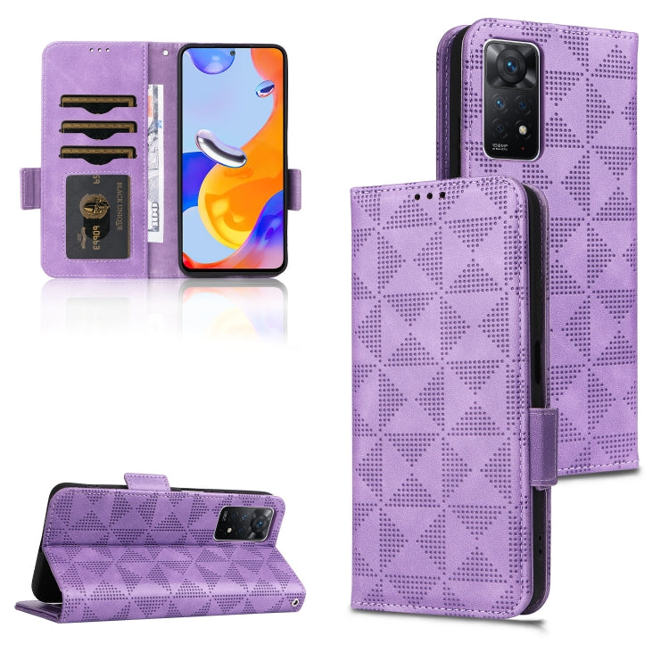 Symmetrical Triangle Leather Phone Case, For Xiaomi Redmi Note 12 5G Global, For Xiaomi Redmi Note 11 Pro Global, For Xiaomi Redmi 10A / 9C, For Xiaomi Redmi 10C