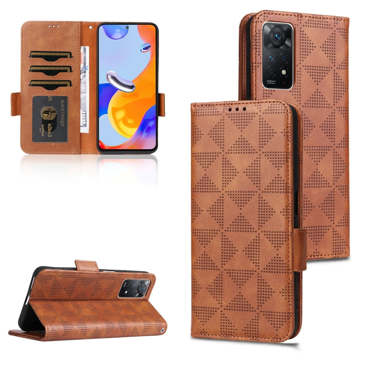 Symmetrical Triangle Leather Phone Case, For Xiaomi Redmi Note 12 5G Global, For Xiaomi Redmi Note 11 Pro Global, For Xiaomi Redmi 10A / 9C, For Xiaomi Redmi 10C