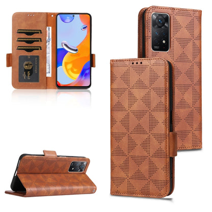 Symmetrical Triangle Leather Phone Case, For Xiaomi Redmi Note 12 5G Global, For Xiaomi Redmi Note 11 Pro Global, For Xiaomi Redmi 10A / 9C, For Xiaomi Redmi 10C