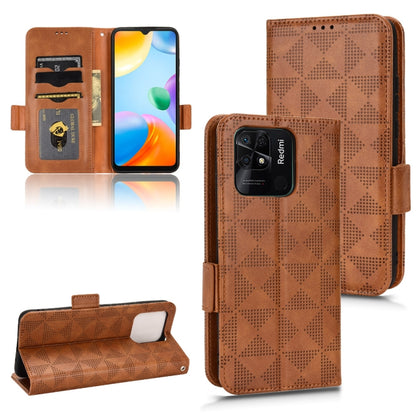 Symmetrical Triangle Leather Phone Case, For Xiaomi Redmi Note 12 5G Global, For Xiaomi Redmi Note 11 Pro Global, For Xiaomi Redmi 10A / 9C, For Xiaomi Redmi 10C