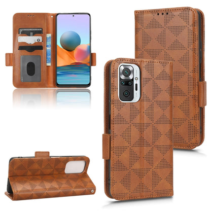 Symmetrical Triangle Leather Phone Case, For Xiaomi Redmi Note 10 5G / 10T 5G, For Xiaomi Redmi Note 10 Pro 4G / Pro Max 4G, For Xiaomi Redmi Note 10 JE, For Xiaomi Redmi Note 11 4G Global