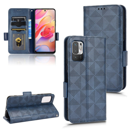 Symmetrical Triangle Leather Phone Case, For Xiaomi Redmi Note 10 5G / 10T 5G, For Xiaomi Redmi Note 10 Pro 4G / Pro Max 4G, For Xiaomi Redmi Note 10 JE, For Xiaomi Redmi Note 11 4G Global
