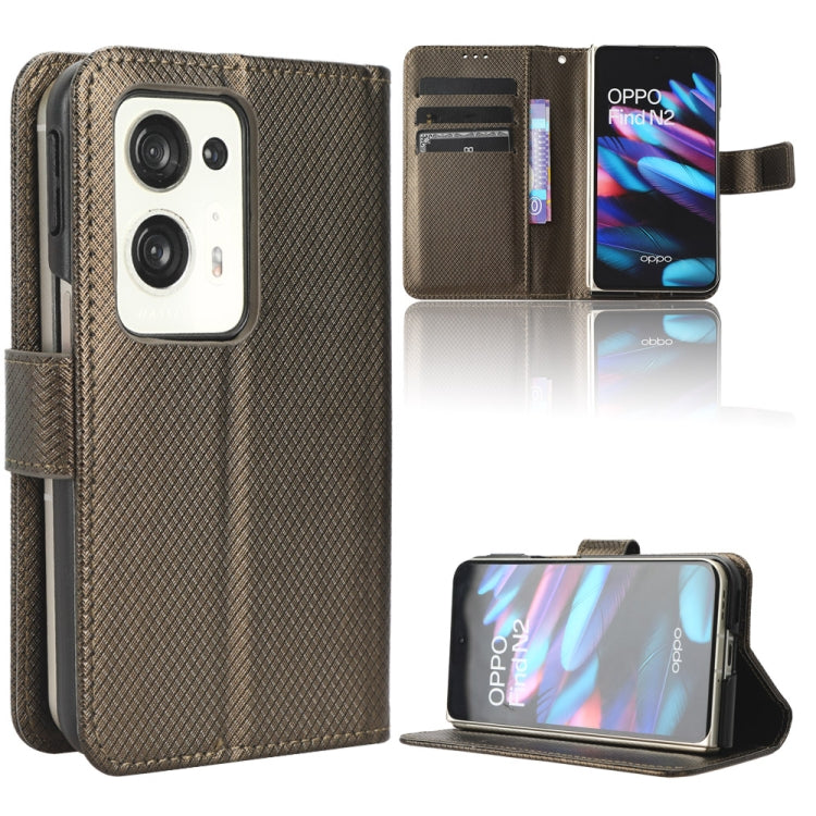 Diamond Texture Leather Phone Case, For Motorola Moto G13 / G23 4G, For Motorola Moto G53 5G, For Motorola Moto G73 5G, For OPPO Find N2