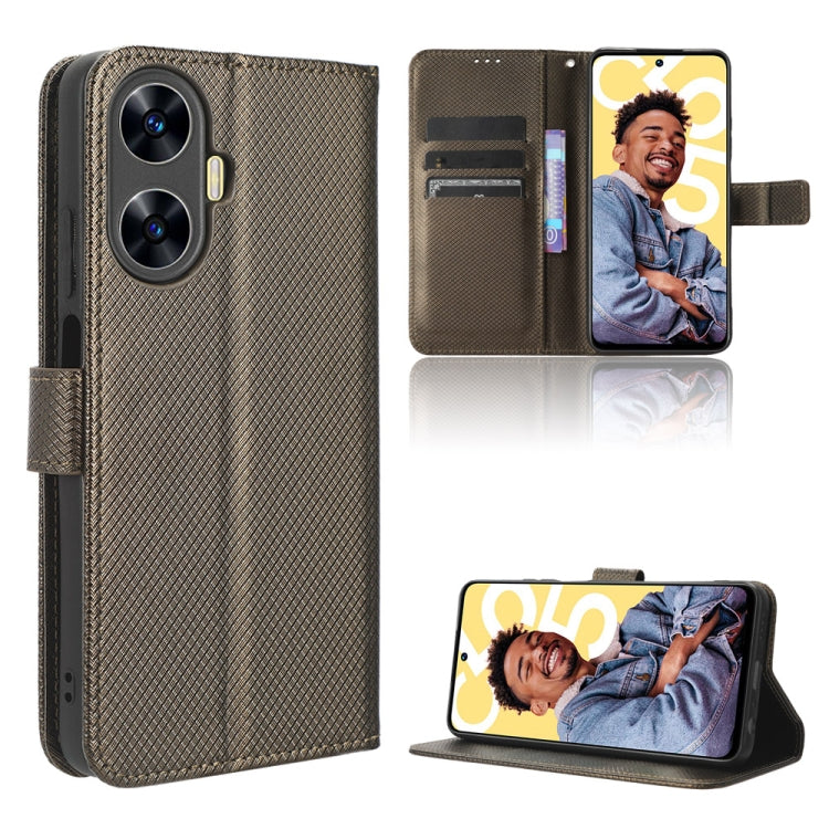 Diamond Texture Leather Phone Case, For OPPO Find N2 Flip, For Realme C55 4G, For TCL 403, For TCL 408