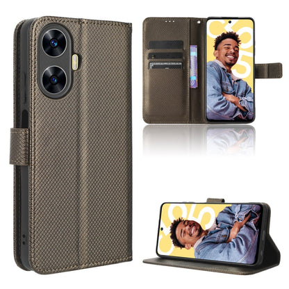 Diamond Texture Leather Phone Case, For OPPO Find N2 Flip, For Realme C55 4G, For TCL 403, For TCL 408