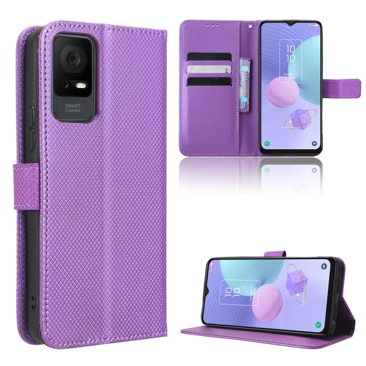 Diamond Texture Leather Phone Case, For OPPO Find N2 Flip, For Realme C55 4G, For TCL 403, For TCL 408