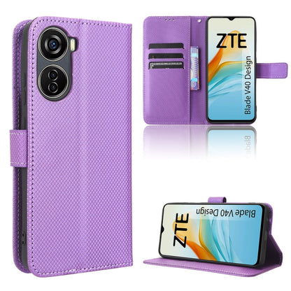 Diamond Texture Leather Phone Case, For OnePlus Ace 2V, For Umidigi A13 Pro 5G, For ZTE Blade A32, For ZTE Blade V40 Design