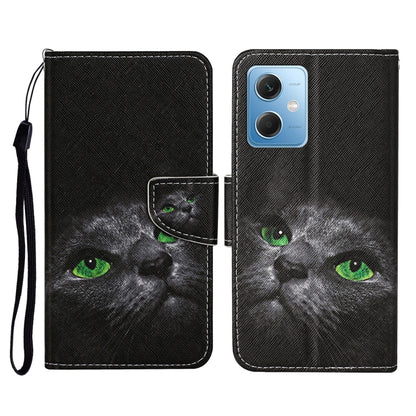 Colored Drawing Pattern Flip Leather Phone Case, For Xiaomi Redmi Note 12 5G Global/Poco X5