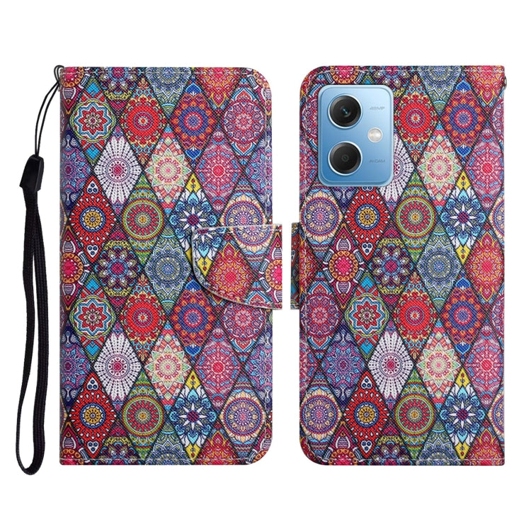 Colored Drawing Pattern Flip Leather Phone Case, For Xiaomi Redmi Note 12 5G Global/Poco X5