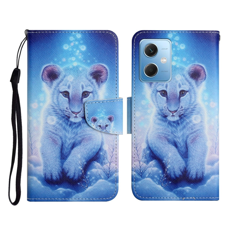 Colored Drawing Pattern Flip Leather Phone Case, For Xiaomi Redmi Note 12 5G Global/Poco X5