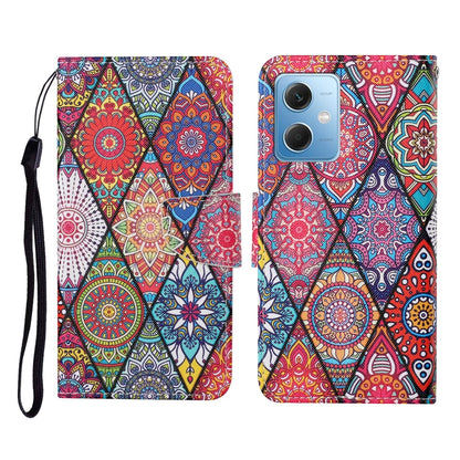 Colored Drawing Pattern Flip Leather Phone Case, For Xiaomi Redmi Note 12 5G Global/Poco X5