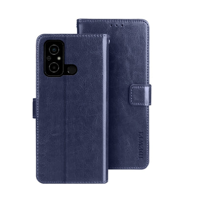 idewei Crazy Horse Texture Leather Phone Case with Holder, For Sharp Rouvo V, For Ulefone Note 14, For Xiaomi Poco C55/Redmi 12C/Redmi 11A