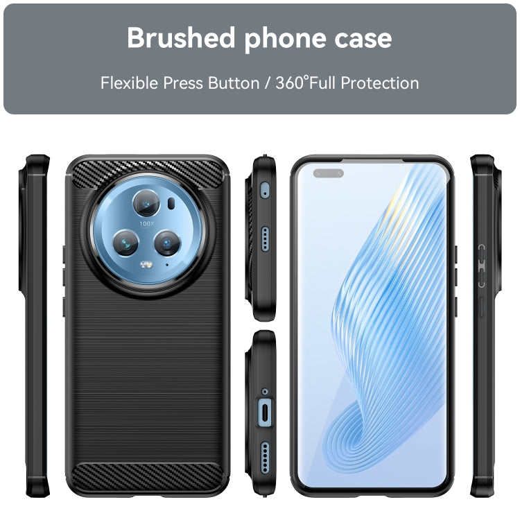Brushed Texture Carbon Fiber TPU Phone Case, For Honor Magic5 Pro, For OnePlus Ace 2, For OnePlus 11R