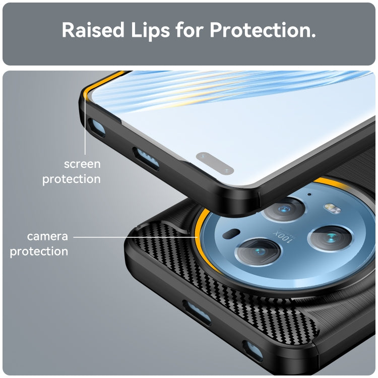 Brushed Texture Carbon Fiber TPU Phone Case, For Honor Magic5 Pro, For OnePlus Ace 2, For OnePlus 11R