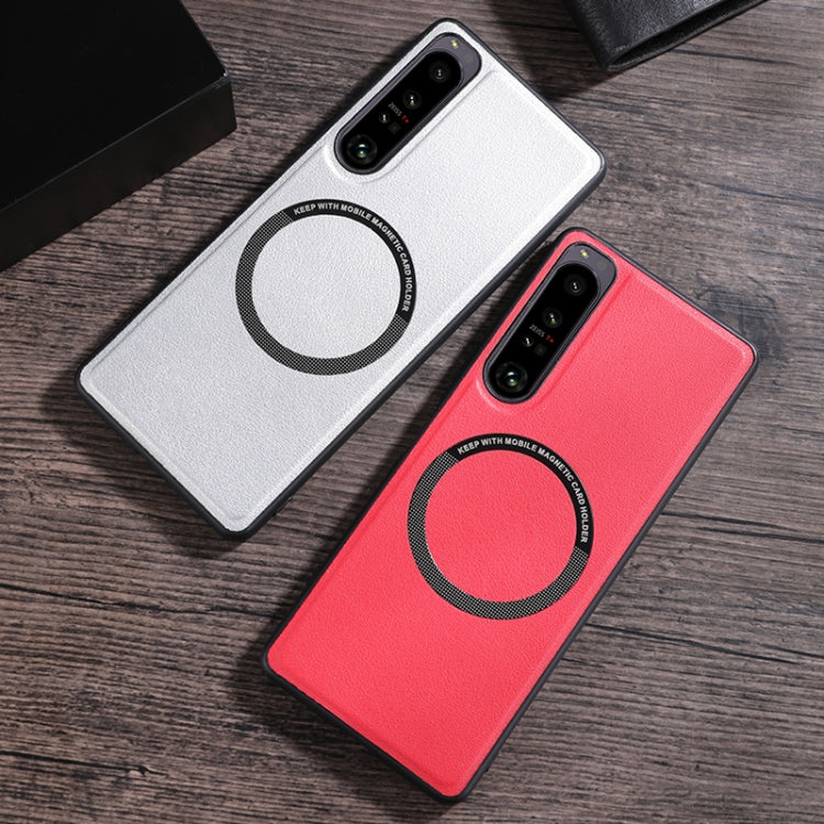 Cloth Texture PU MagSafe Magnetic Phone Case, For OPPO Reno8 T 5G, For Sony Xperia 1 IV