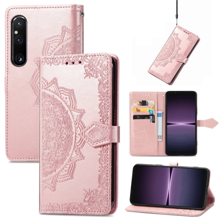Mandala Flower Embossed Leather Phone Case, For Sony Xperia 1 IV, For Sony Xperia 10 IV, For TCL 40R, For TCL 403