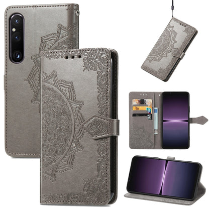 Mandala Flower Embossed Leather Phone Case, For Sony Xperia 1 IV, For Sony Xperia 10 IV, For TCL 40R, For TCL 403