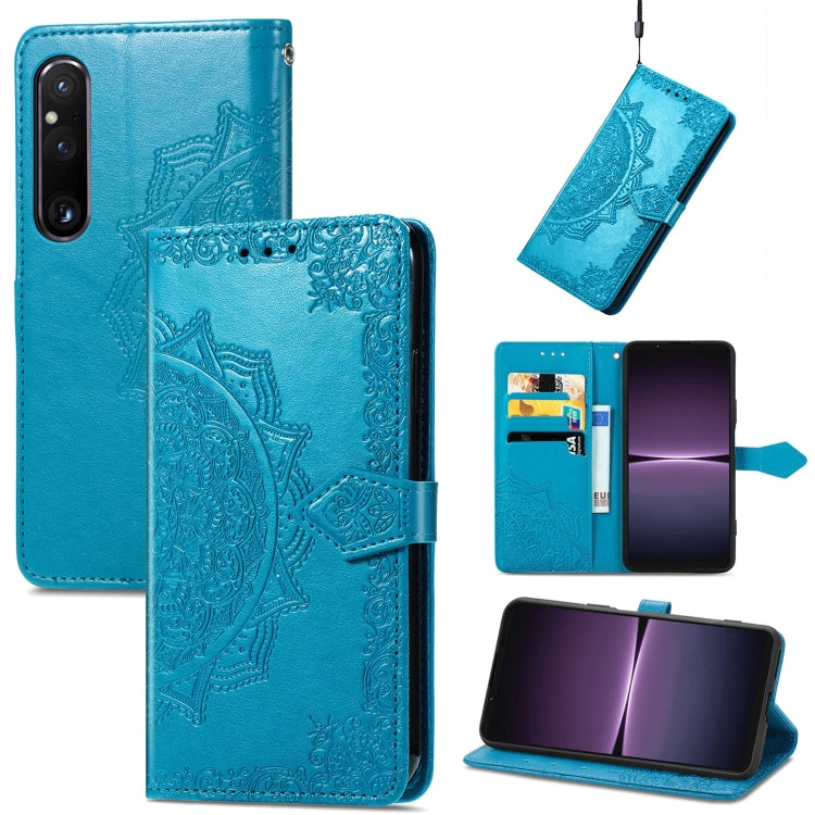 Mandala Flower Embossed Leather Phone Case, For Sony Xperia 1 IV, For Sony Xperia 10 IV, For TCL 40R, For TCL 403