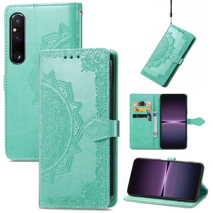 Mandala Flower Embossed Leather Phone Case, For Sony Xperia 1 IV, For Sony Xperia 10 IV, For TCL 40R, For TCL 403