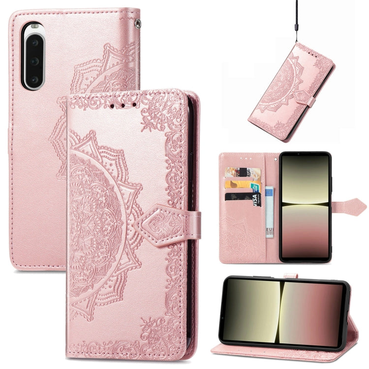 Mandala Flower Embossed Leather Phone Case, For Sony Xperia 1 IV, For Sony Xperia 10 IV, For TCL 40R, For TCL 403