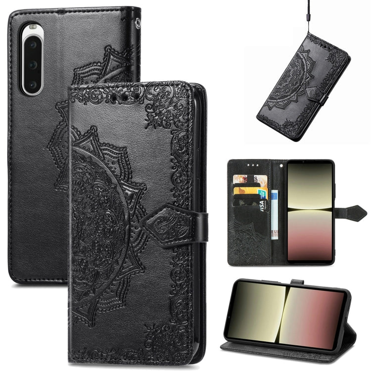 Mandala Flower Embossed Leather Phone Case, For Sony Xperia 1 IV, For Sony Xperia 10 IV, For TCL 40R, For TCL 403
