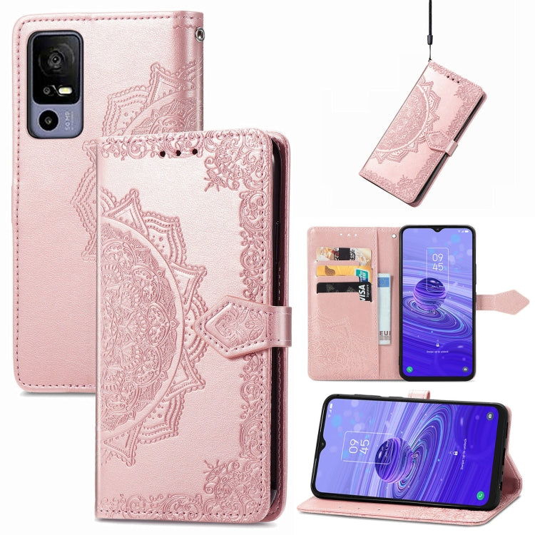 Mandala Flower Embossed Leather Phone Case, For Sony Xperia 1 IV, For Sony Xperia 10 IV, For TCL 40R, For TCL 403