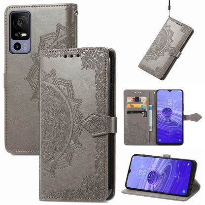 Mandala Flower Embossed Leather Phone Case, For Sony Xperia 1 IV, For Sony Xperia 10 IV, For TCL 40R, For TCL 403