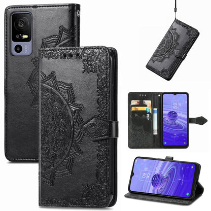 Mandala Flower Embossed Leather Phone Case, For Sony Xperia 1 IV, For Sony Xperia 10 IV, For TCL 40R, For TCL 403