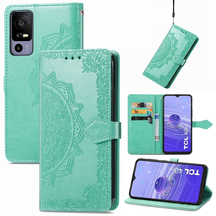 Mandala Flower Embossed Leather Phone Case, For Sony Xperia 1 IV, For Sony Xperia 10 IV, For TCL 40R, For TCL 403