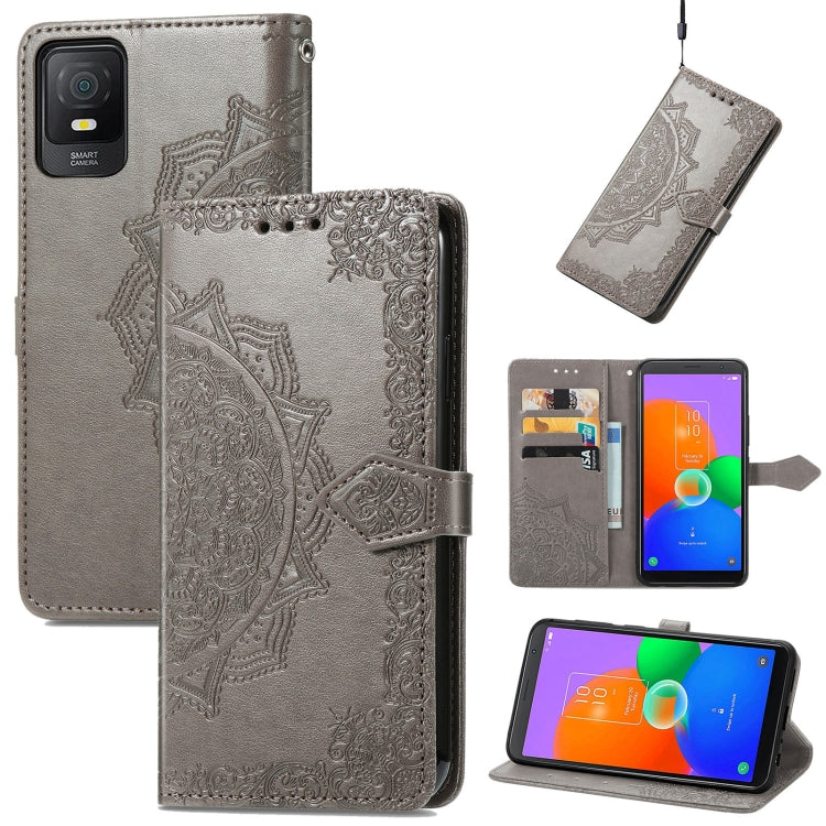 Mandala Flower Embossed Leather Phone Case, For Sony Xperia 1 IV, For Sony Xperia 10 IV, For TCL 40R, For TCL 403