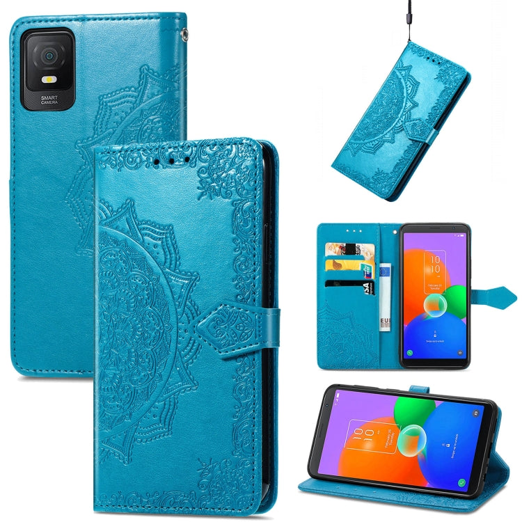 Mandala Flower Embossed Leather Phone Case, For Sony Xperia 1 IV, For Sony Xperia 10 IV, For TCL 40R, For TCL 403