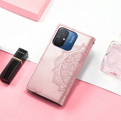 Mandala Flower Embossed Leather Phone Case, For Xiaomi Redmi 12C, For Xiaomi Redmi K60 Pro, For Xiaomi Redmi Note 12 4G Global, For Xiaomi Redmi Note 12 Turbo