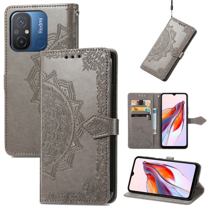 Mandala Flower Embossed Leather Phone Case, For Xiaomi Redmi 12C, For Xiaomi Redmi K60 Pro, For Xiaomi Redmi Note 12 4G Global, For Xiaomi Redmi Note 12 Turbo