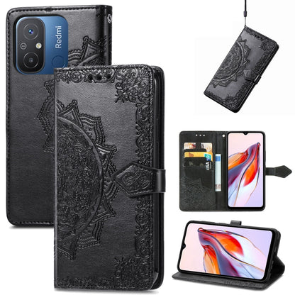 Mandala Flower Embossed Leather Phone Case, For Xiaomi Redmi 12C, For Xiaomi Redmi K60 Pro, For Xiaomi Redmi Note 12 4G Global, For Xiaomi Redmi Note 12 Turbo