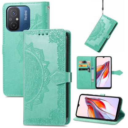Mandala Flower Embossed Leather Phone Case, For Xiaomi Redmi 12C, For Xiaomi Redmi K60 Pro, For Xiaomi Redmi Note 12 4G Global, For Xiaomi Redmi Note 12 Turbo