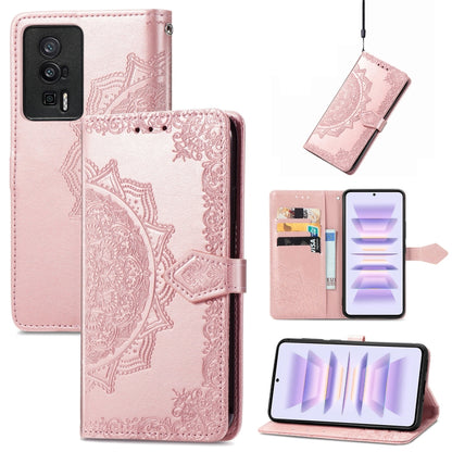 Mandala Flower Embossed Leather Phone Case, For Xiaomi Redmi 12C, For Xiaomi Redmi K60 Pro, For Xiaomi Redmi Note 12 4G Global, For Xiaomi Redmi Note 12 Turbo