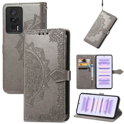 Mandala Flower Embossed Leather Phone Case, For Xiaomi Redmi 12C, For Xiaomi Redmi K60 Pro, For Xiaomi Redmi Note 12 4G Global, For Xiaomi Redmi Note 12 Turbo
