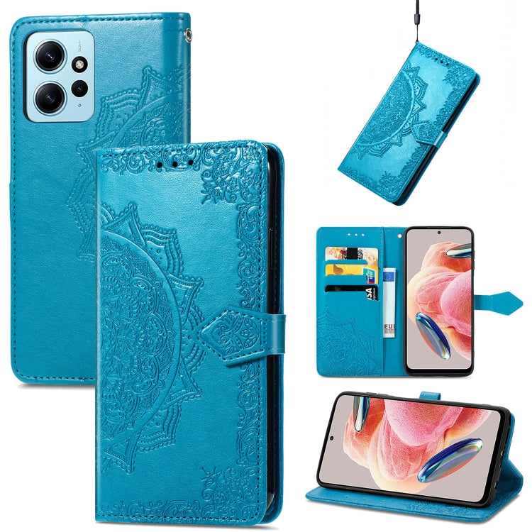 Mandala Flower Embossed Leather Phone Case, For Xiaomi Redmi 12C, For Xiaomi Redmi K60 Pro, For Xiaomi Redmi Note 12 4G Global, For Xiaomi Redmi Note 12 Turbo