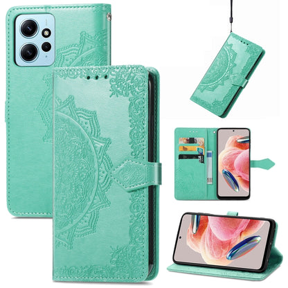Mandala Flower Embossed Leather Phone Case, For Xiaomi Redmi 12C, For Xiaomi Redmi K60 Pro, For Xiaomi Redmi Note 12 4G Global, For Xiaomi Redmi Note 12 Turbo