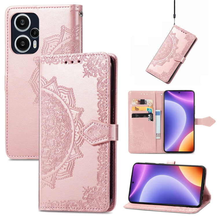 Mandala Flower Embossed Leather Phone Case, For Xiaomi Redmi 12C, For Xiaomi Redmi K60 Pro, For Xiaomi Redmi Note 12 4G Global, For Xiaomi Redmi Note 12 Turbo