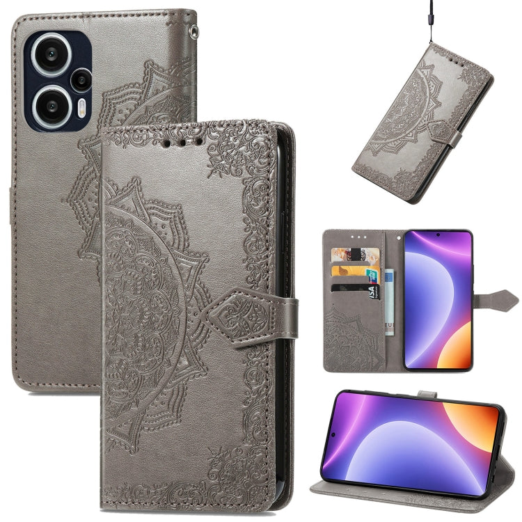Mandala Flower Embossed Leather Phone Case, For Xiaomi Redmi 12C, For Xiaomi Redmi K60 Pro, For Xiaomi Redmi Note 12 4G Global, For Xiaomi Redmi Note 12 Turbo
