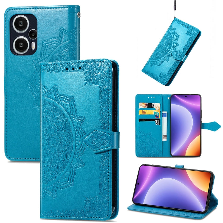 Mandala Flower Embossed Leather Phone Case, For Xiaomi Redmi 12C, For Xiaomi Redmi K60 Pro, For Xiaomi Redmi Note 12 4G Global, For Xiaomi Redmi Note 12 Turbo