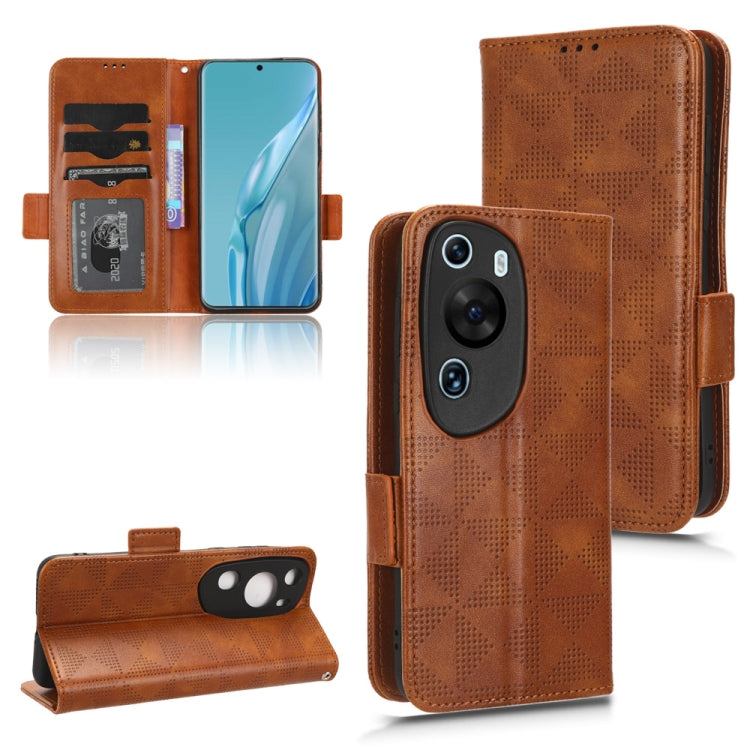 Symmetrical Triangle Leather Phone Case, For OPPO Find X6 5G, For OPPO Find X6 Pro 5G, For Huawei P60 Art, For Huawei P60 / P60 Pro